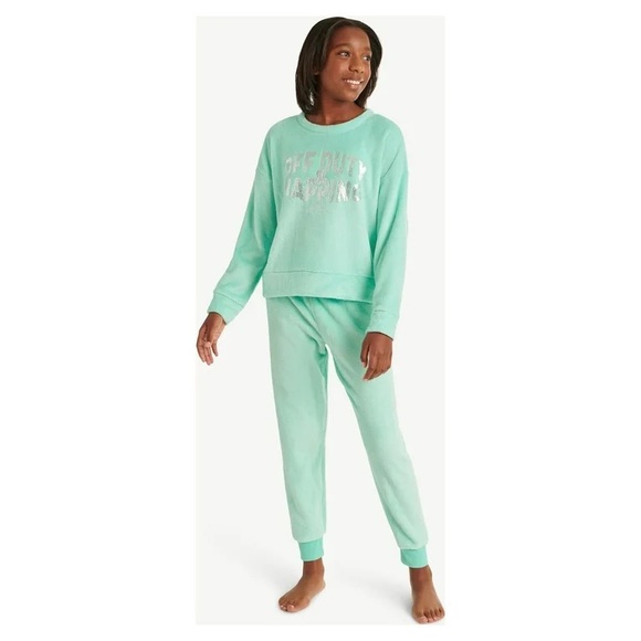 💕3/$20💕 NWT. Justice Girls Fleece Long Sleeve Top and Jogger Pant, 2-piece - Picture 5 of 8